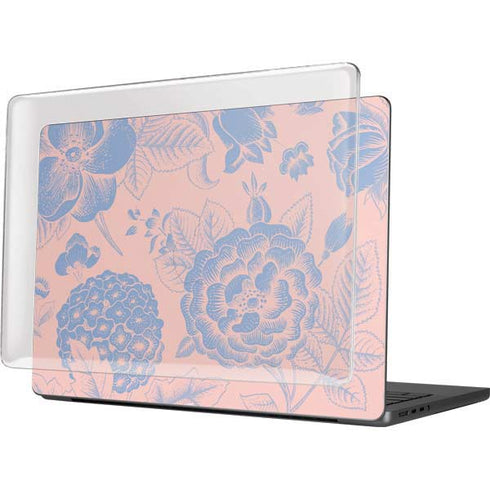 Rose Quartz & Serenity Floral MacBook Pro 14in (2021-24) Case plus Skin